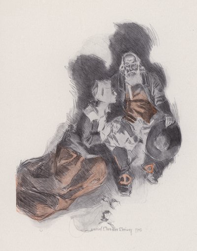 Illustratie voor Evangeline, A Tale of Arcadie, door Henry Wadsworth Longfellow door Howard Chandler (after) Christy
