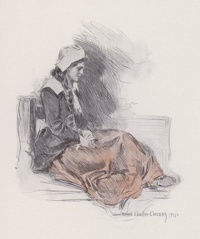 Illustratie voor Evangeline, Een Verhaal van Arcadie, door Henry Wadsworth Longfellow door Howard Chandler (after) Christy