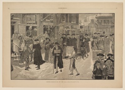 Kerstochtend in het oude New York door Howard Pyle