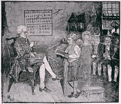 Oude School in Pennsylvania, uit Harper