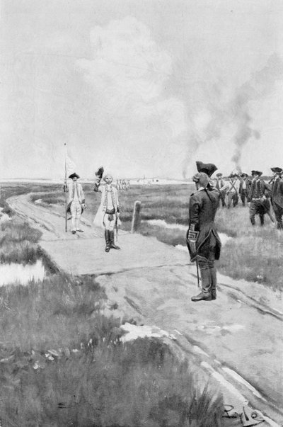 De capitulatie van Louisbourg, illustratie uit 