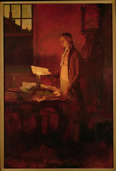 Thomas Jefferson Schrijft de Onafhankelijkheidsverklaring, uit 