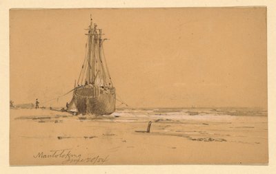 Tekening, Aan de kust in Mantoloking, 1884 door Howard Russell Butler