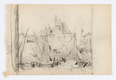 Zonder titel (vissersboten) door Howard Russell Butler
