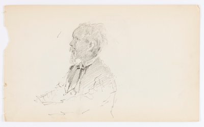 Zonder titel (Hoofd van man met baard) door Howard Russell Butler