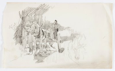 Zonder titel (Paardenkar) door Howard Russell Butler