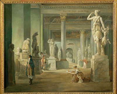 De zaal der seizoenen in het Louvre ... door Hubert (circle of) Robert