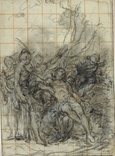 Dood van Adonis (?) door Hubert Francois Gravelot