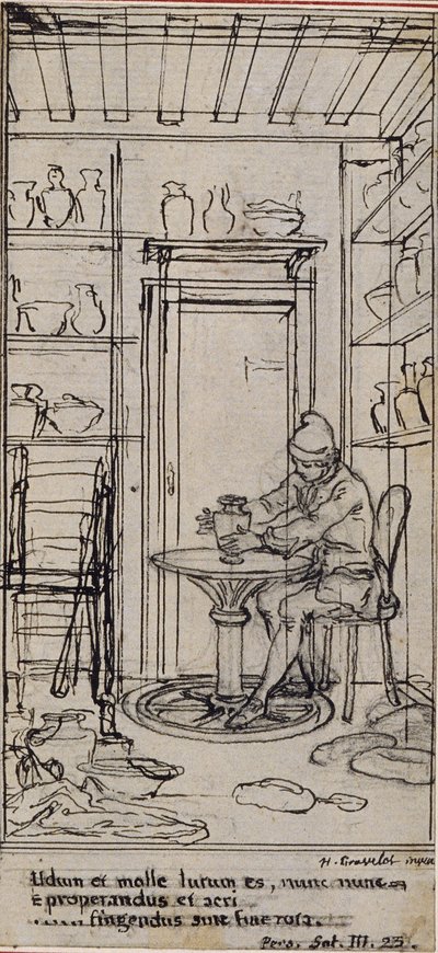 Studie voor vignet-frontispiece in Poncelot