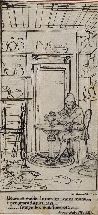Studie voor vignet-frontispiece in Poncelot