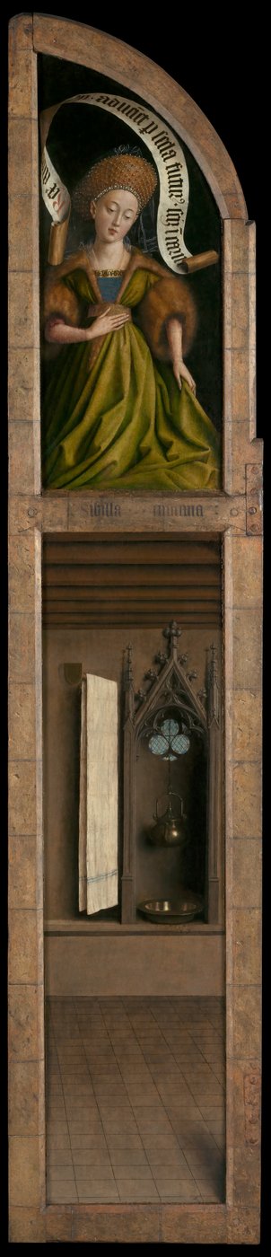 Cumaeïsche Sibylle, van de buitenkant van de rechter vleugel van het Gentse Altaarstuk door Hubert & Jan van (1390 1441) Eyck
