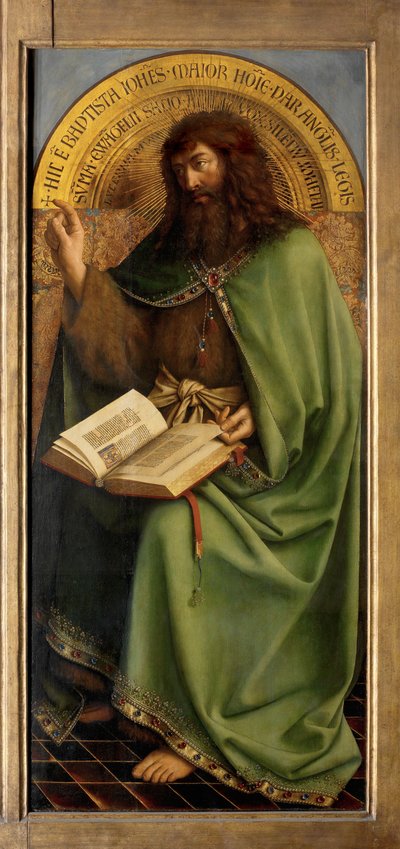Johannes de Doper, detail van het Lam Gods door Hubert & Jan van (1390 1441) Eyck