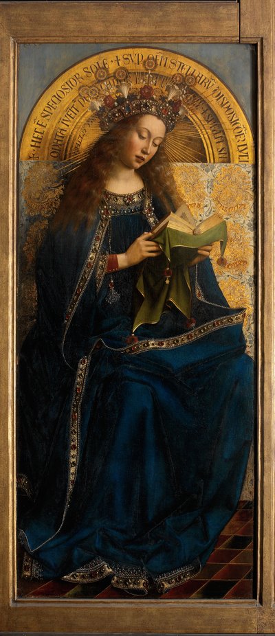 De Maagd Maria, van het Lam Gods door Hubert & Jan van (1390 1441) Eyck