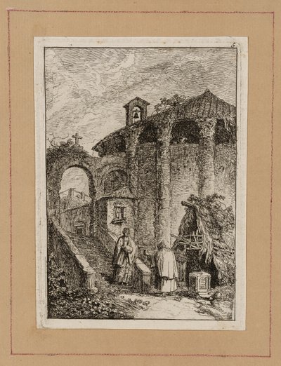 Plaat vijf uit Avonden in Rome door Hubert Robert
