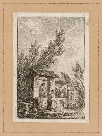 Plaat Zeven uit Avonden in Rome door Hubert Robert