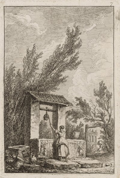 Plaat zeven uit Avonden in Rome door Hubert Robert