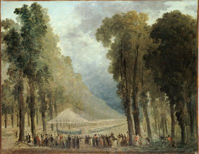 Het banket van de soldaten door Hubert Robert