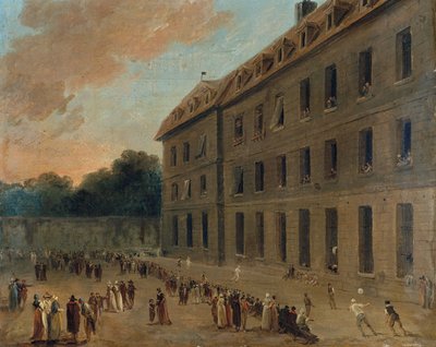 De gevangenen van Saint-Lazare, ca. 1794 door Hubert Robert