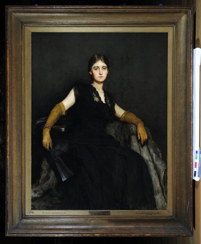 Betoverd, of Dame in Zwart door Hubert von Herkomer
