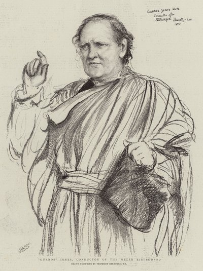 Gurnos Jones, Dirigent van de Welsh Eisteddfod door Hubert von Herkomer