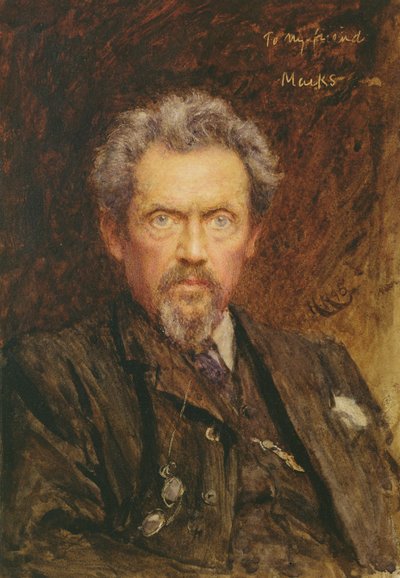 Portret van Henry Stacy Marks (1829-98) 1890 door Hubert von Herkomer