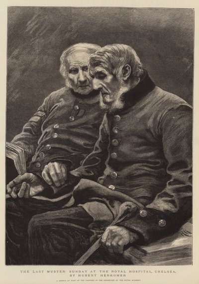 De Laatste Appèl, Zondag in het Koninklijk Hospitaal, Chelsea door Hubert von Herkomer
