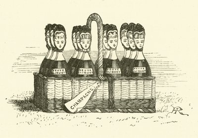 Champagne en Vrouwen door Hugh Rowley