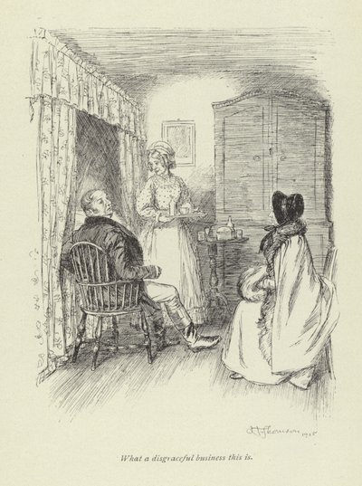 Illustratie voor Amos Barton door Hugh Thomson