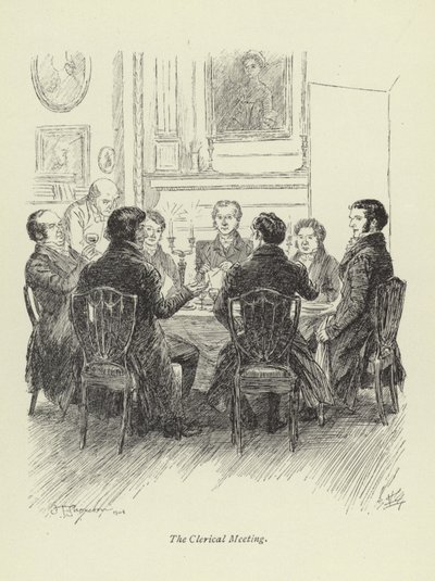 Illustratie voor Amos Barton door Hugh Thomson
