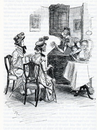 Illustratie voor "Emma" door Jane Austen door Hugh Thomson