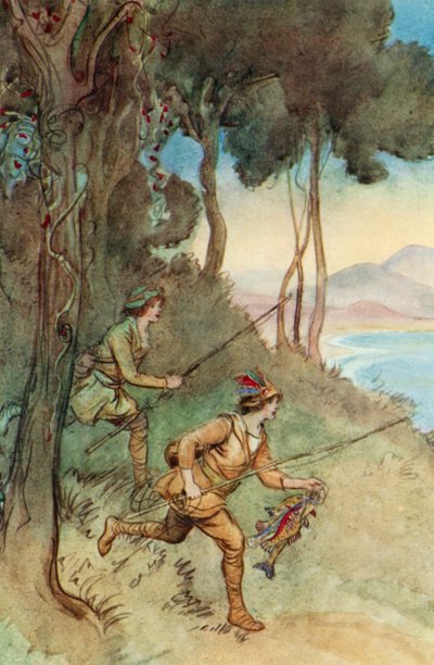 Illustratie voor J M Barries The Admirable Crichton door Hugh Thomson