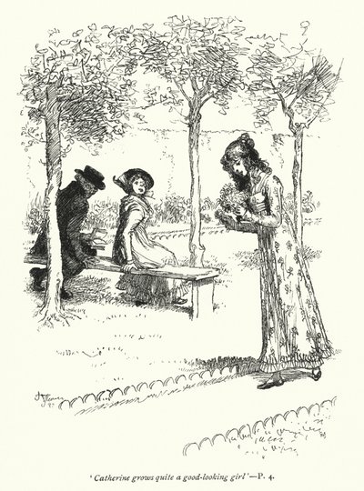 Illustratie voor Northanger Abbey door Jane Austen door Hugh Thomson