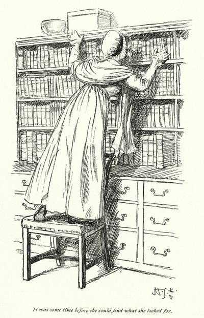 Illustratie voor Northanger Abbey door Jane Austen door Hugh Thomson