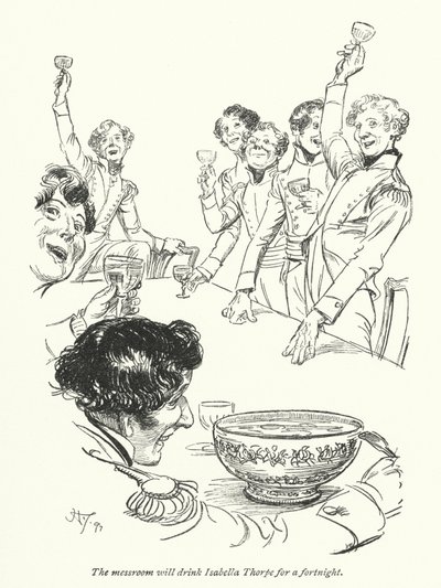 Illustratie voor Northanger Abbey door Jane Austen door Hugh Thomson