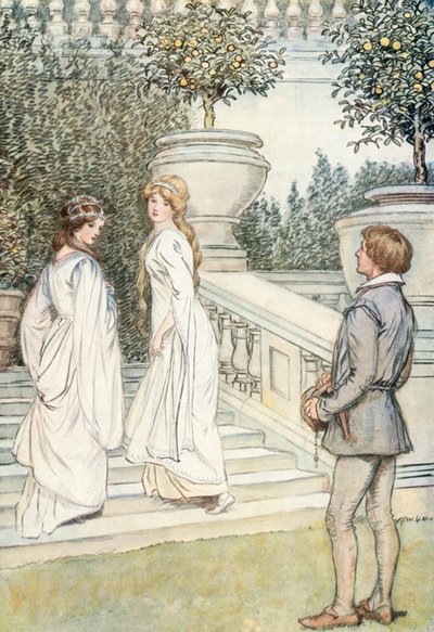 Illustratie voor Shakespeares Zoals het u bevalt door Hugh Thomson