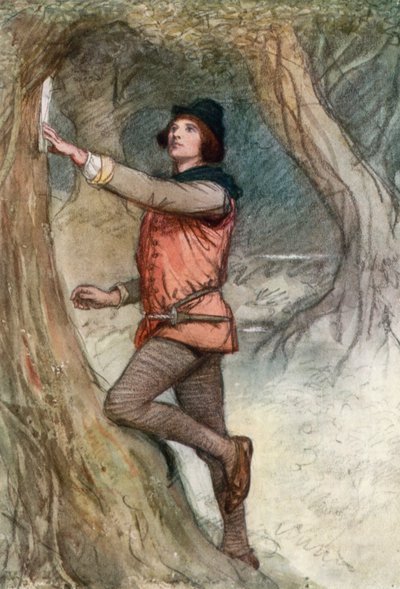 Illustratie voor Shakespeares Zoals het u bevalt door Hugh Thomson
