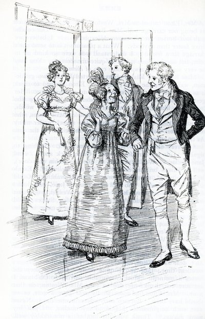 Het bal in de herberg van de Kroon (illustratie) door Hugh Thomson
