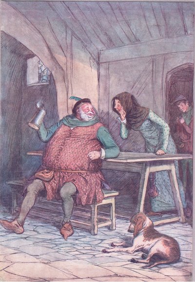 Trouwen is het korte en lange ervan, illustratie uit The Merry Wives of Windsor, 1910 door Hugh Thomson