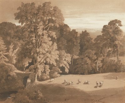 Parkland bij Minto House door Hugh William Williams