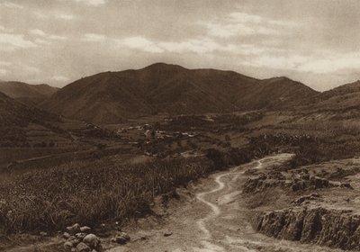 Mexico: San Bartolito (zwart-wit foto) door Hugo Brehme