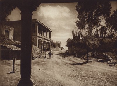 Mexico: San Esteban, de buitenwijken van de hoofdstad Mejico (z/w foto) door Hugo Brehme