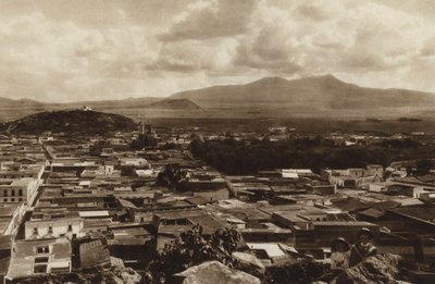 Mexico: Uitzicht op Toluca (zwart-wit foto) door Hugo Brehme
