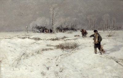Jacht in de Sneeuw door Hugo Muhlig