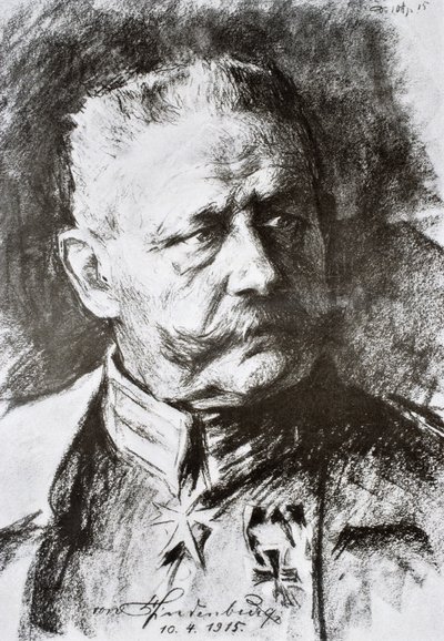Generaal Paul von Hindenburg door Hugo Vogel