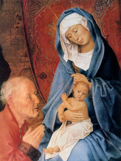 De Aanbidding der Wijzen, detail, 15e eeuw door Hugo van der Goes