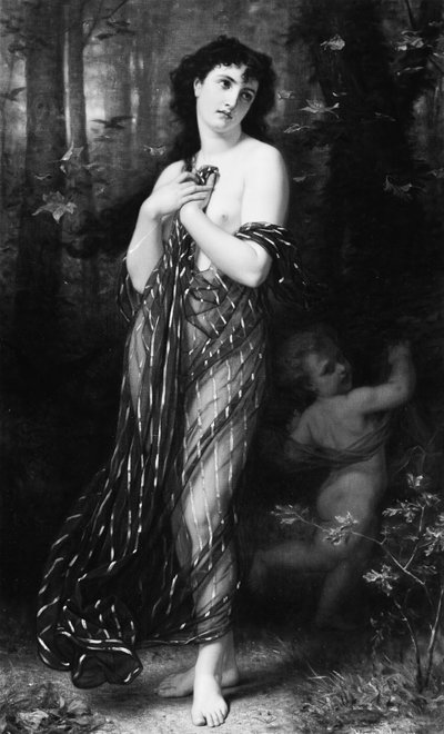 Vallende bladeren, allegorie van de herfst, 1872 door Hugues Merle