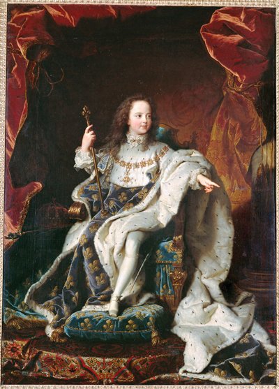 Louis XV als kind ... (schilderij op doek) door Hyacinthe Francois Rigaud