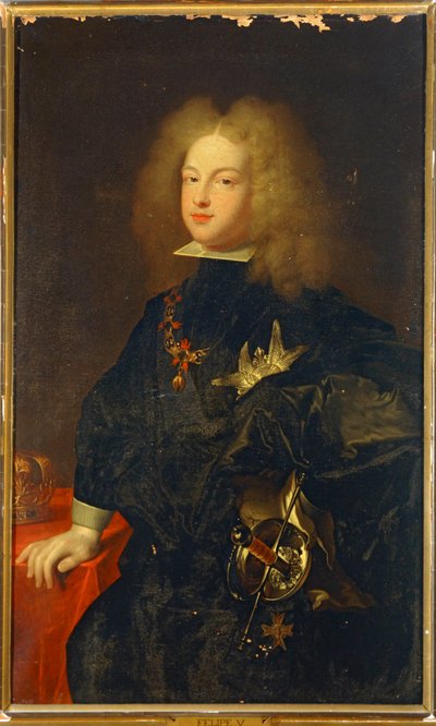 Filips V van Spanje ... (schilderij op doek) door Hyacinthe Francois Rigaud