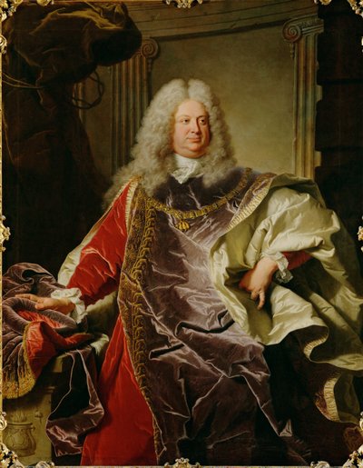 Philipp Ludwig Wenzel graaf Sinzendorf ... (schilderij op doek) door Hyacinthe Francois Rigaud