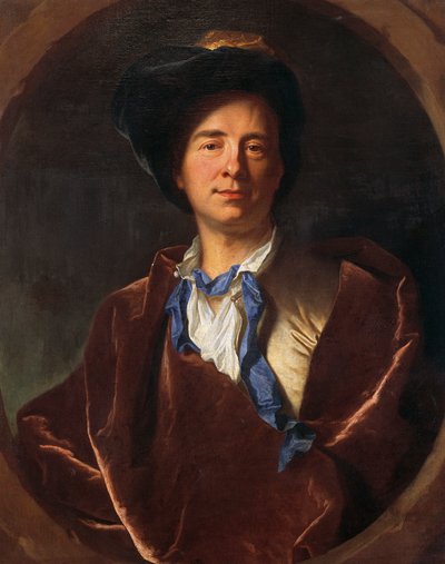 Portret van Bernard Le Bovier de Fontenelle door Hyacinthe Francois Rigaud